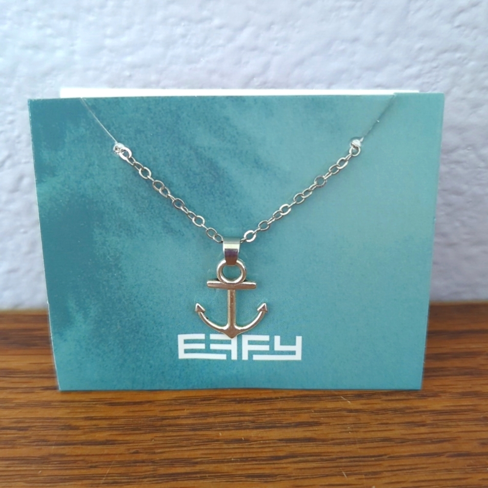 EFFY Silver Anchor Necklace